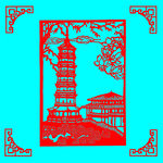 亭子剪纸
