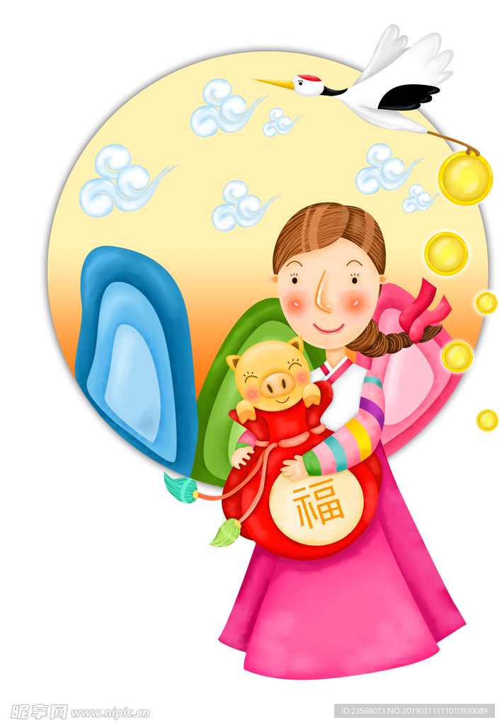 小清新创意卡通儿童创意绘画