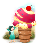 小清新创意卡通儿童创意绘画