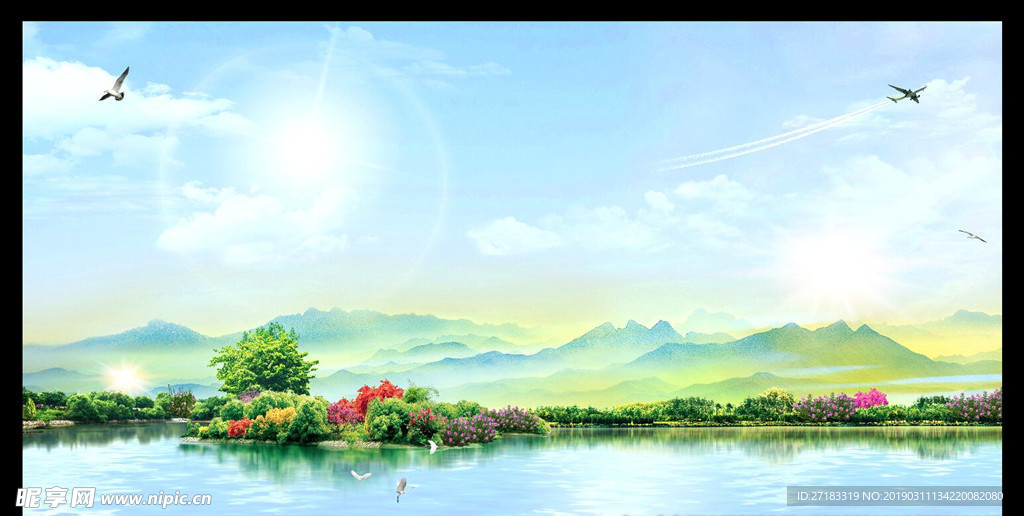 蓝天白云背景