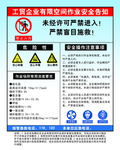 工贸企业有限空间作业安全告知