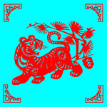 老虎剪纸