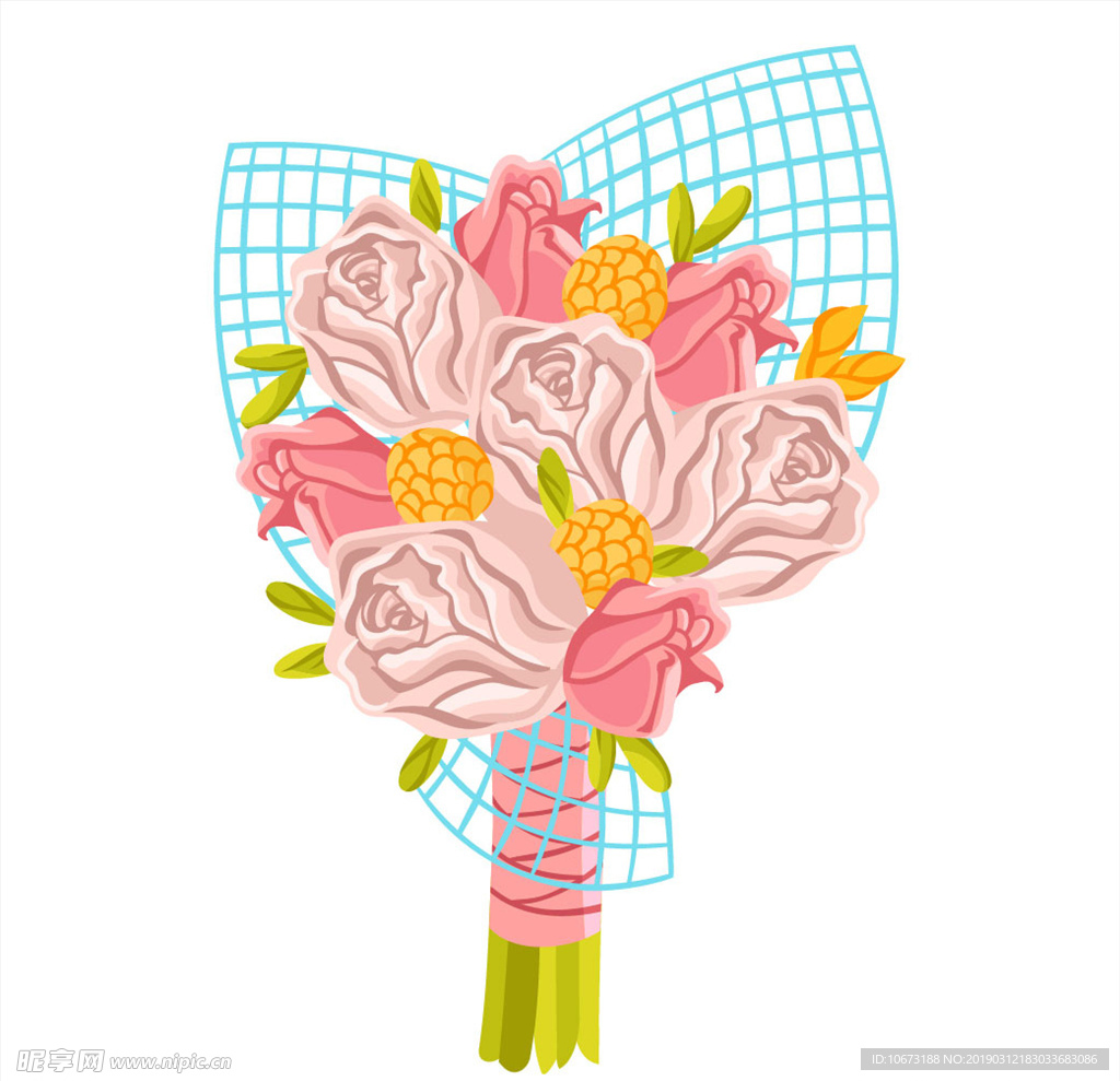 卡通花束