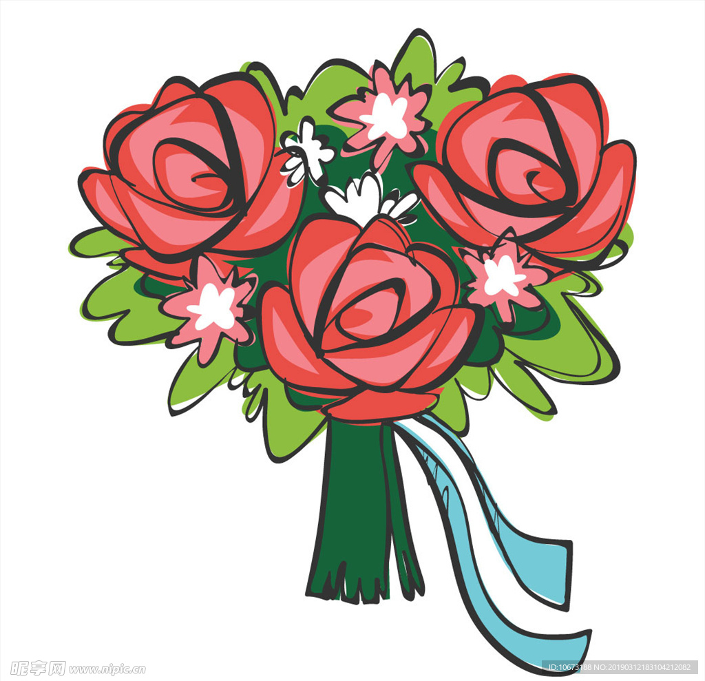 卡通花束
