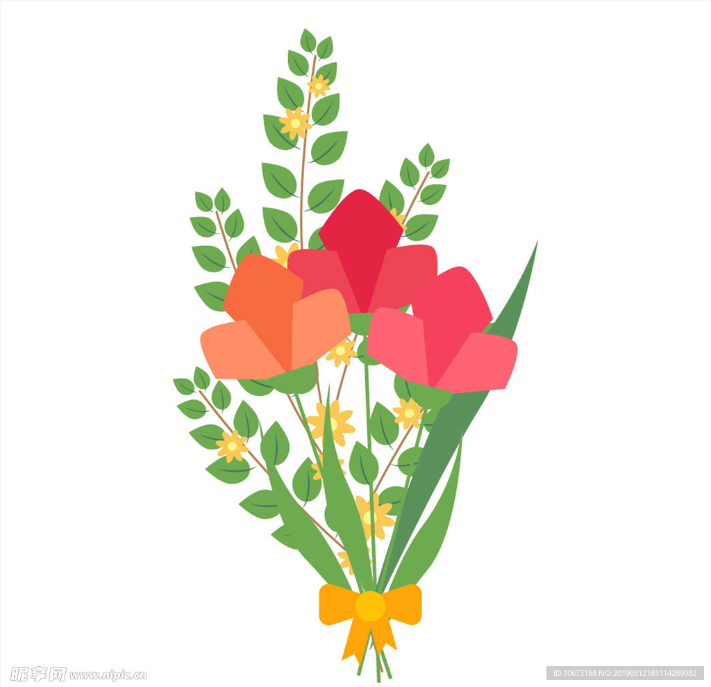 卡通花束