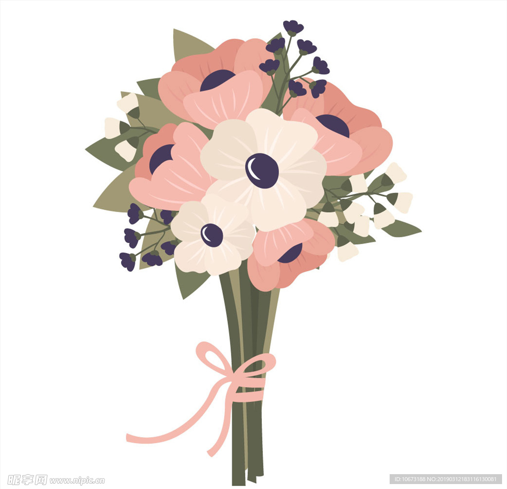 卡通花束