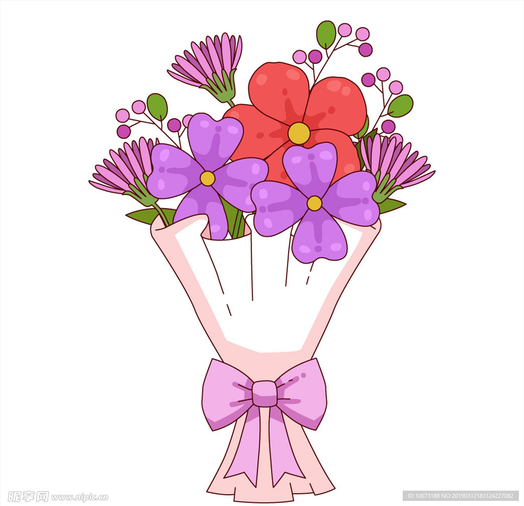 卡通花束