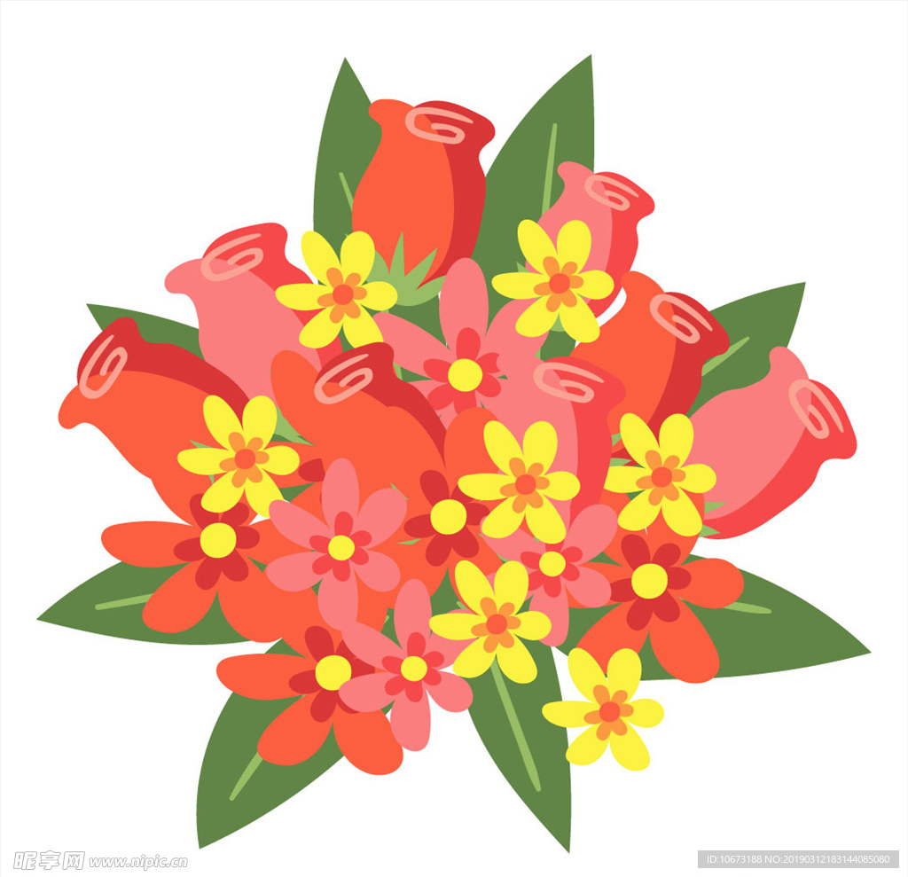 卡通花束