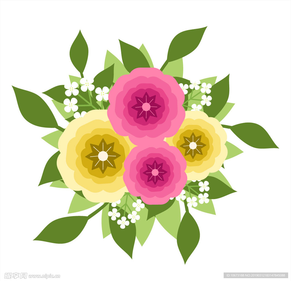 卡通花束