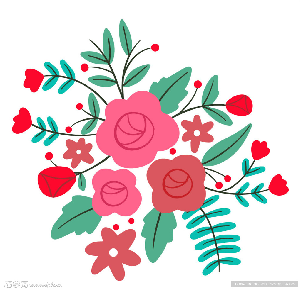 卡通花束