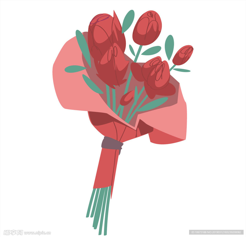 卡通花束