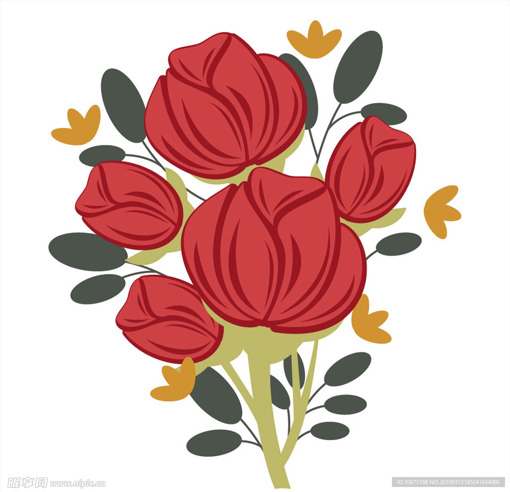 卡通花束