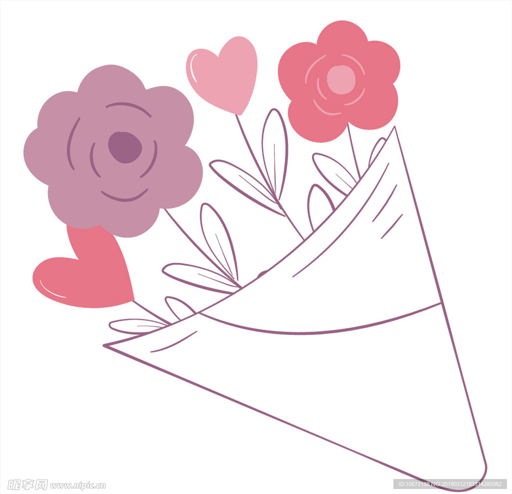 卡通花束