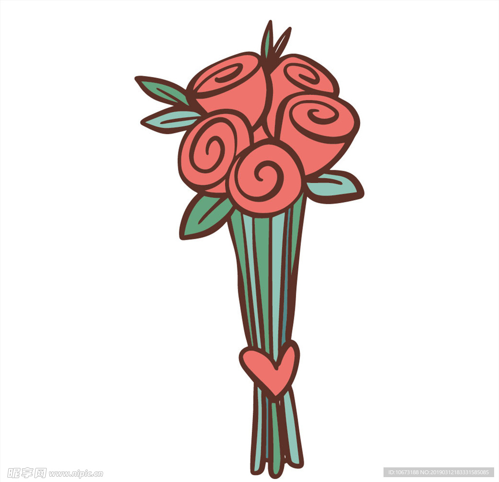卡通花束