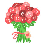 卡通花束
