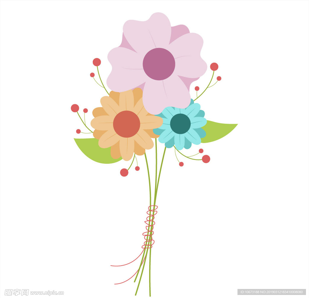 卡通花束