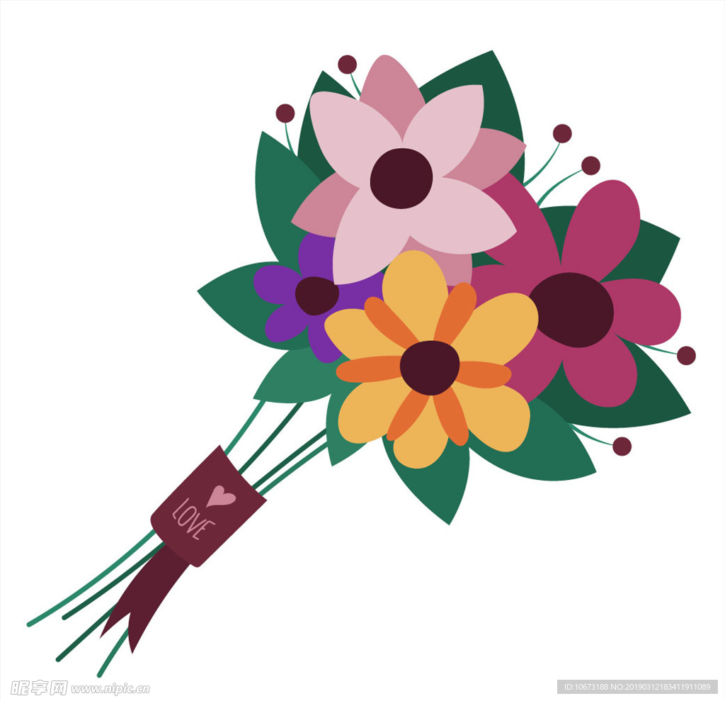 卡通花束