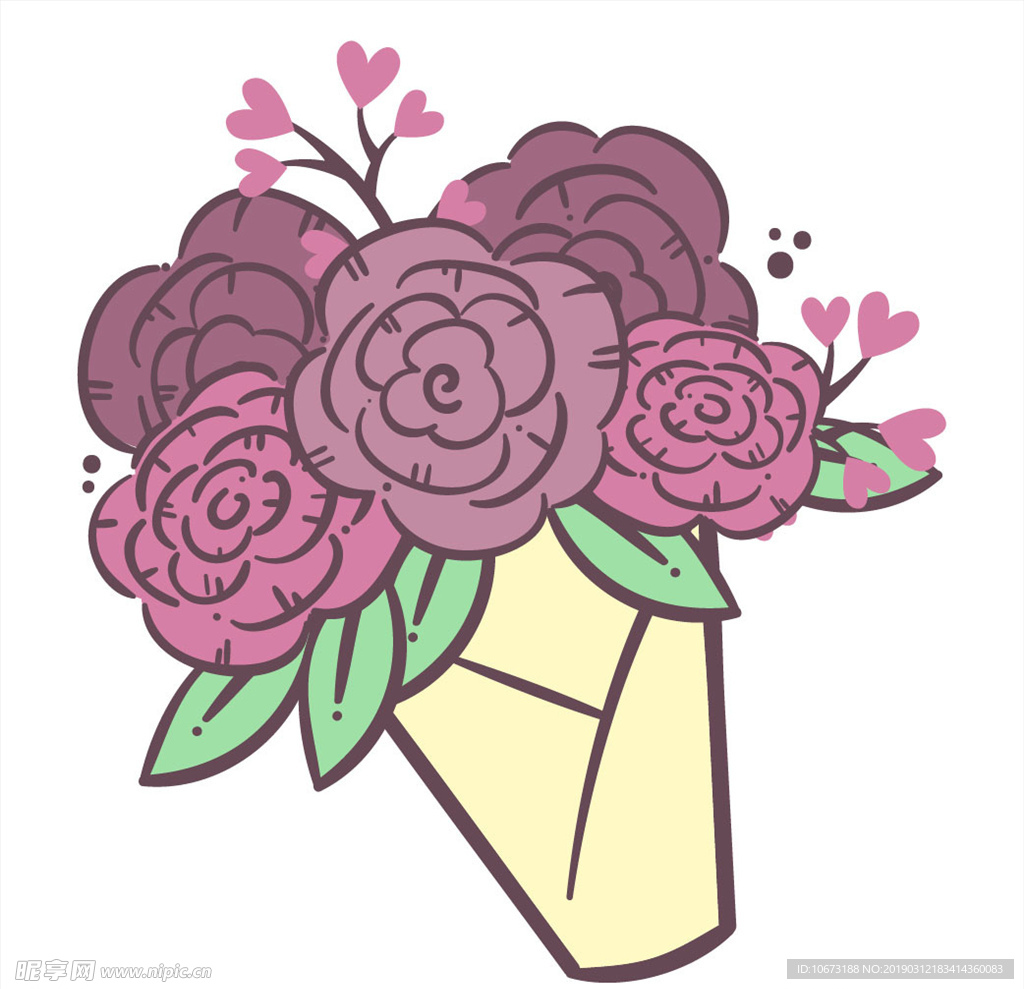卡通花束