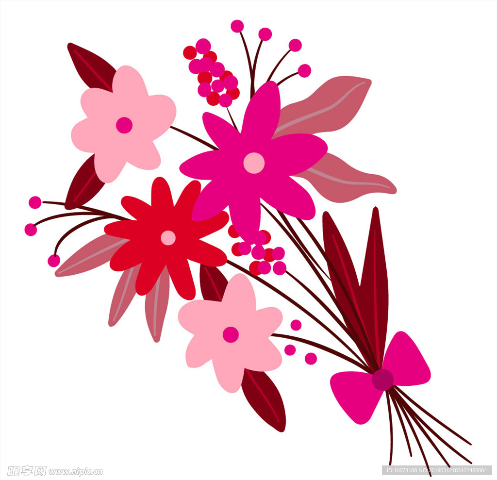 卡通花束