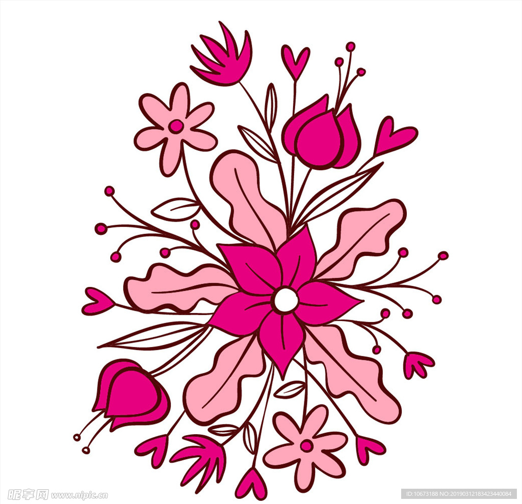 卡通花束