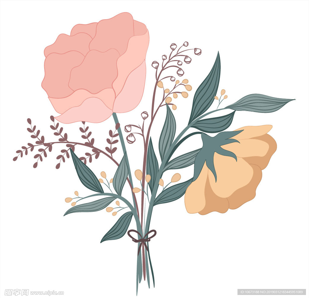 卡通花束