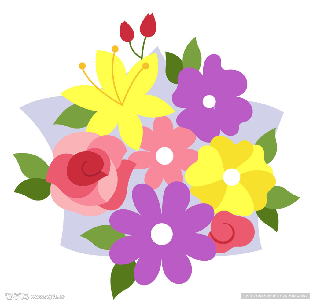 卡通花束