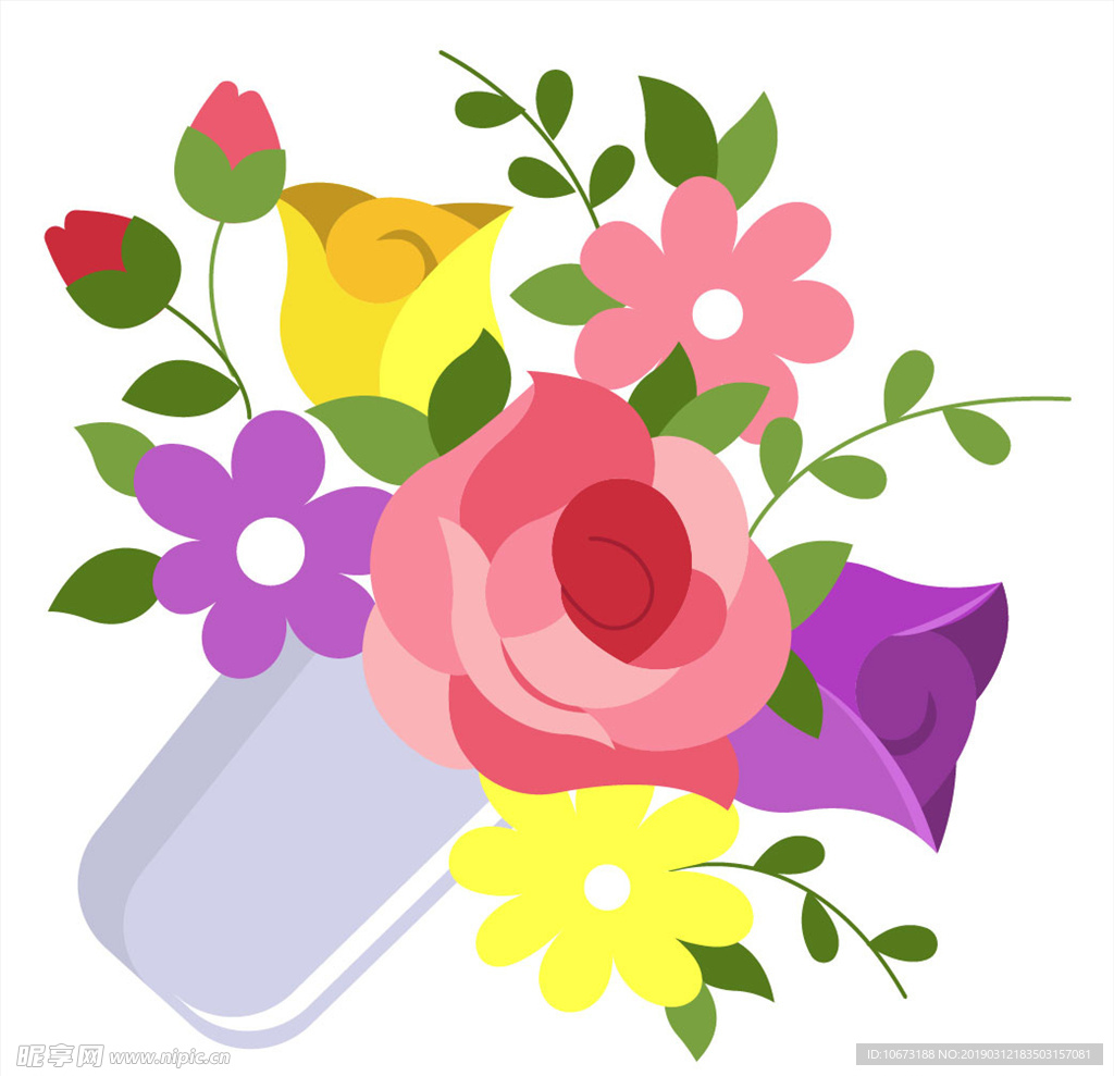 卡通花束