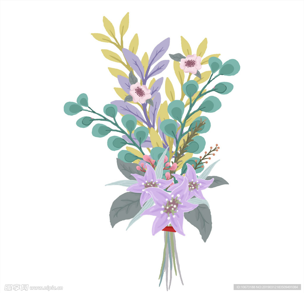 卡通花束