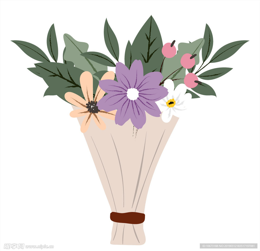 卡通花束