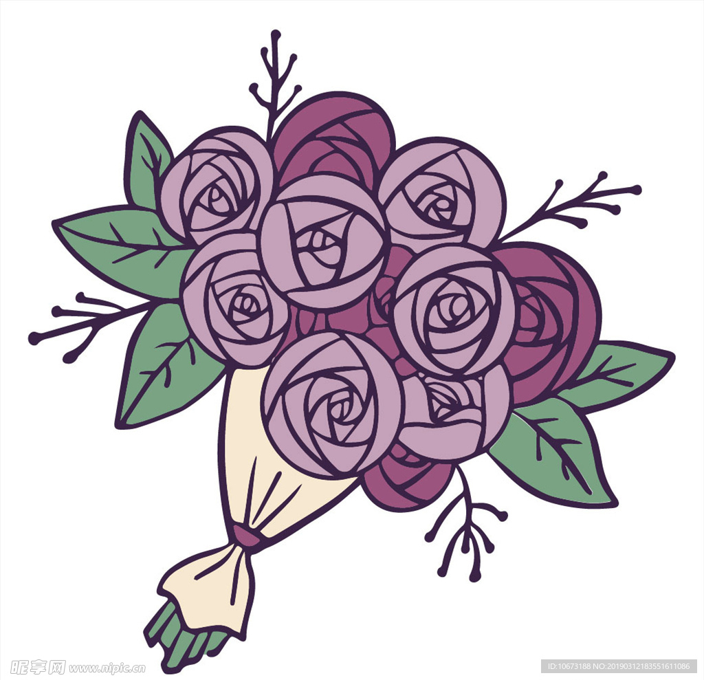卡通花束