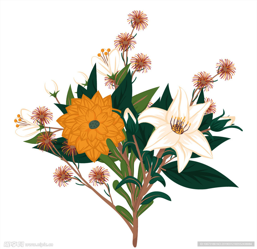 卡通花束
