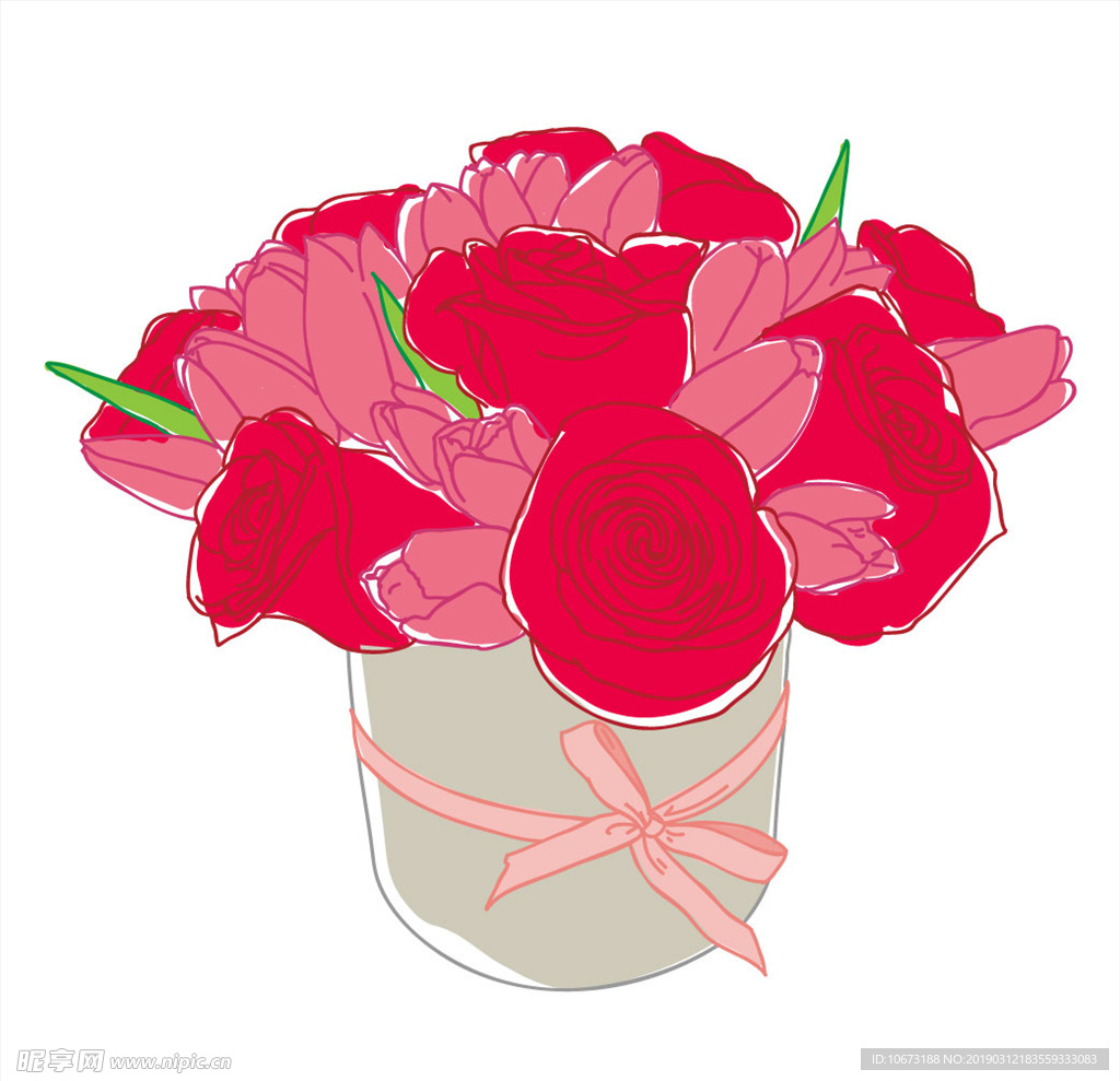 卡通花束