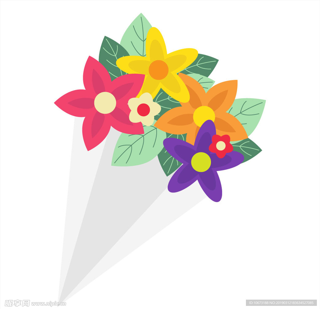 卡通花束
