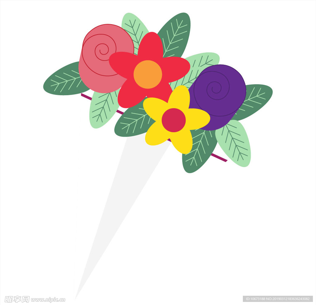 卡通花束