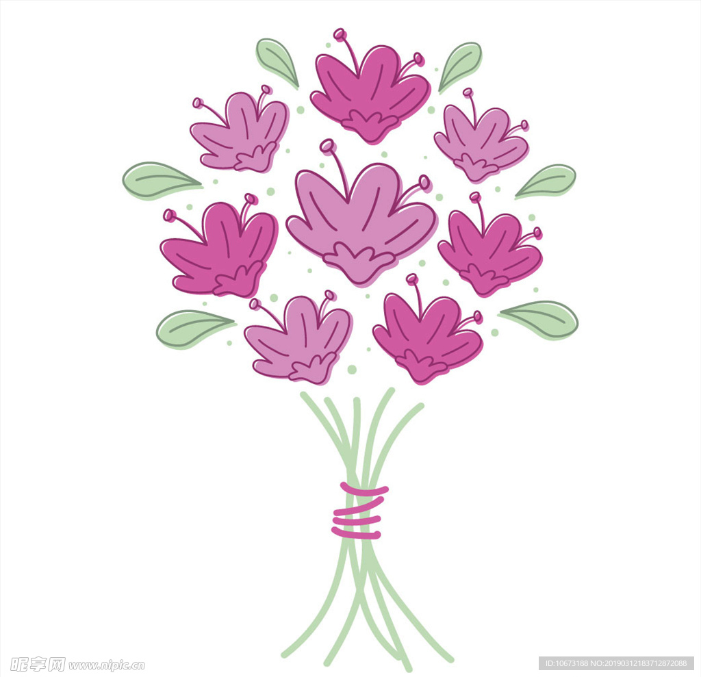 卡通花束