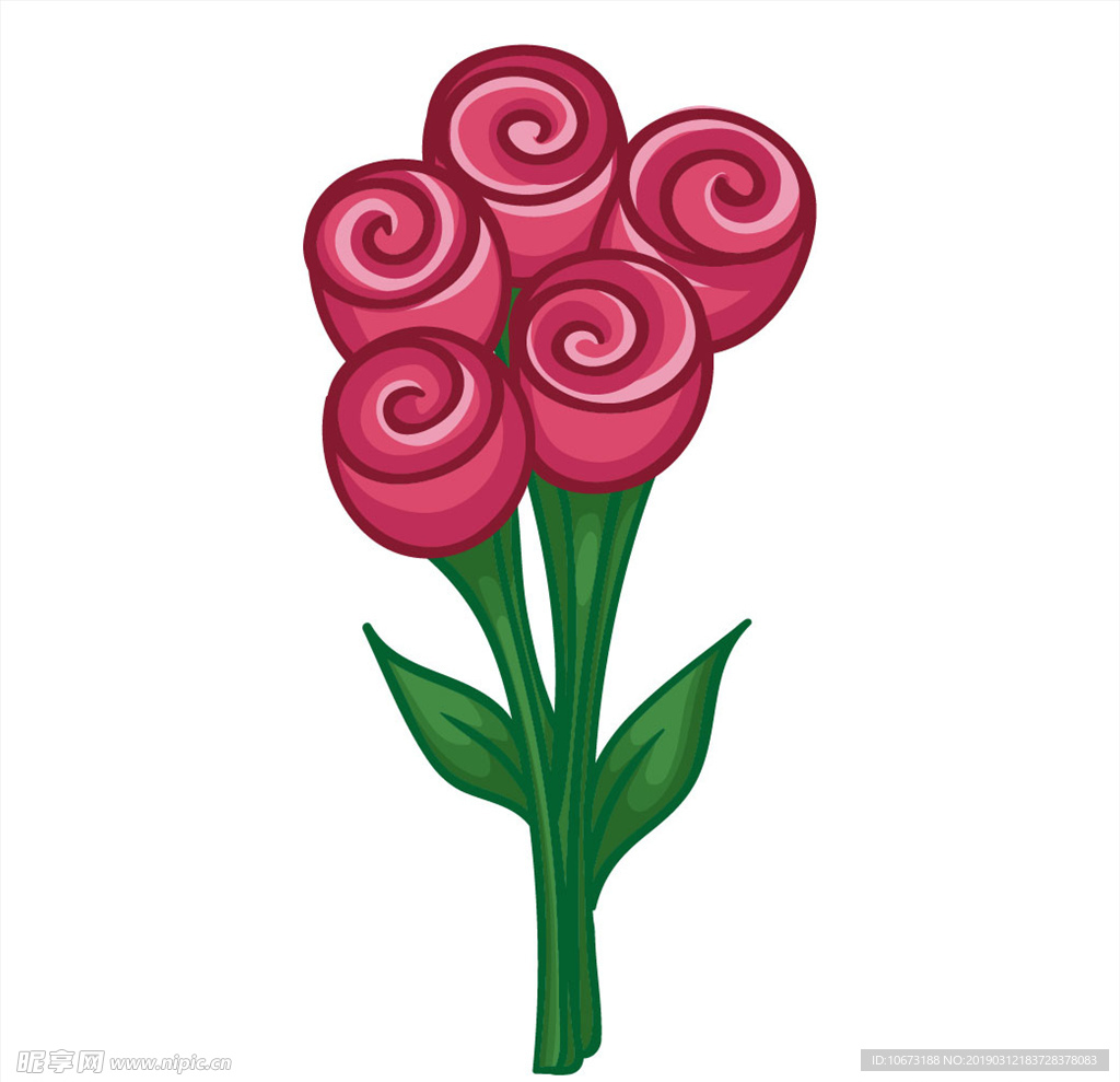 卡通花束