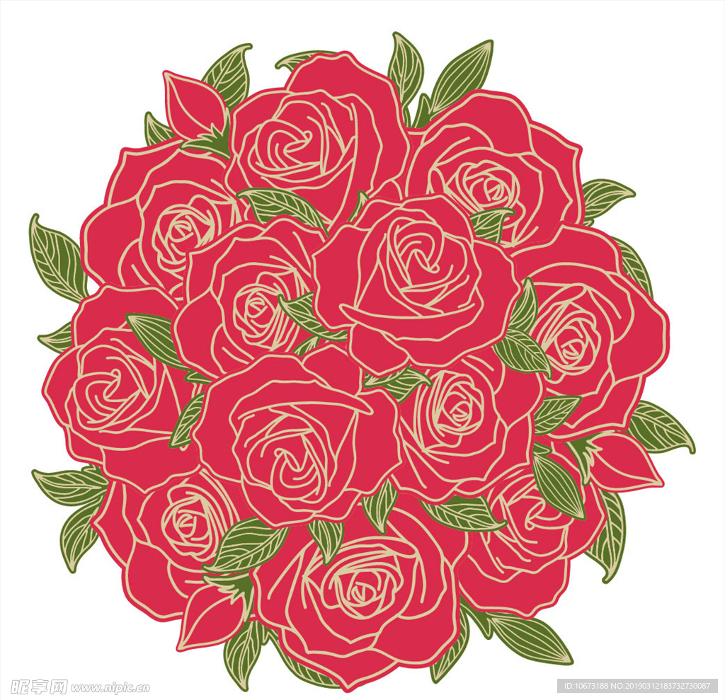卡通花束