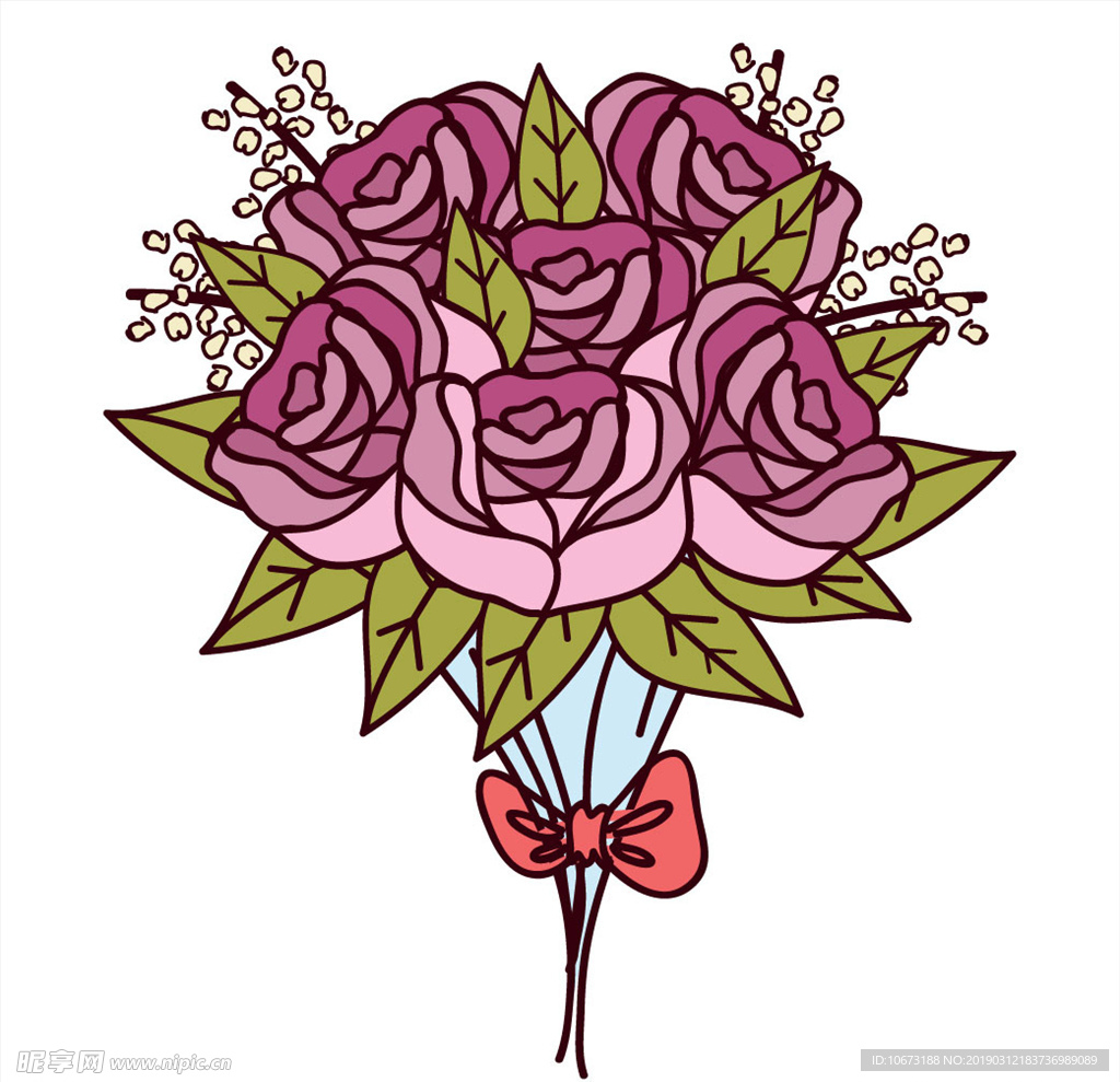 卡通花束