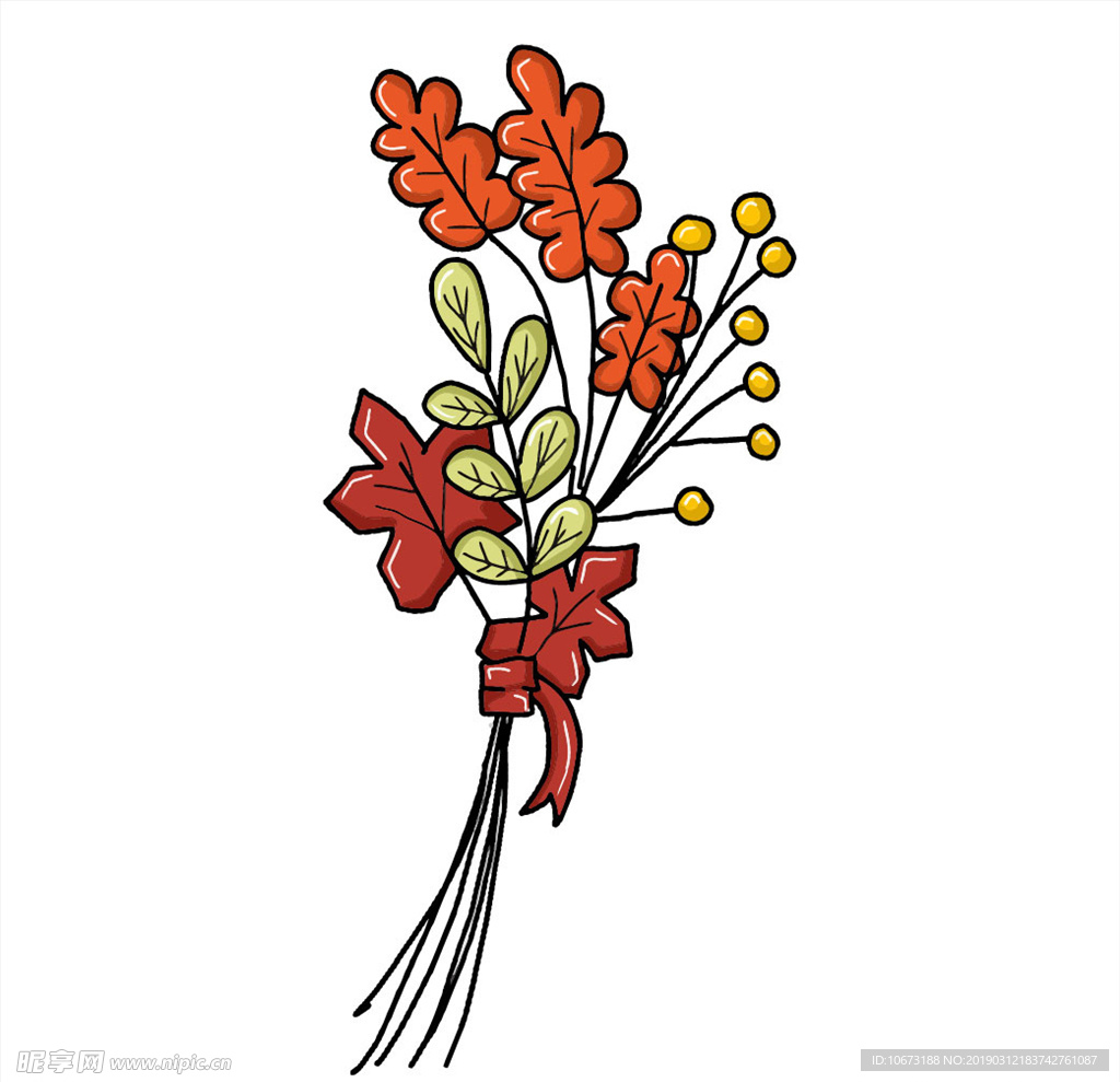 卡通花束