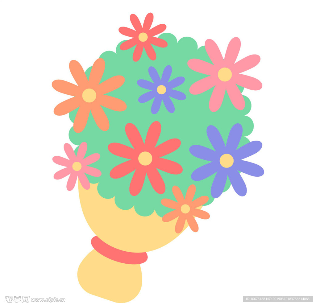 卡通花束