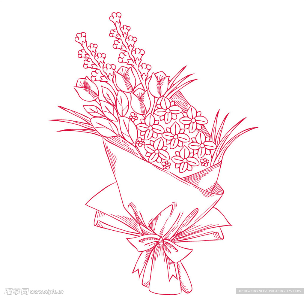 卡通花束