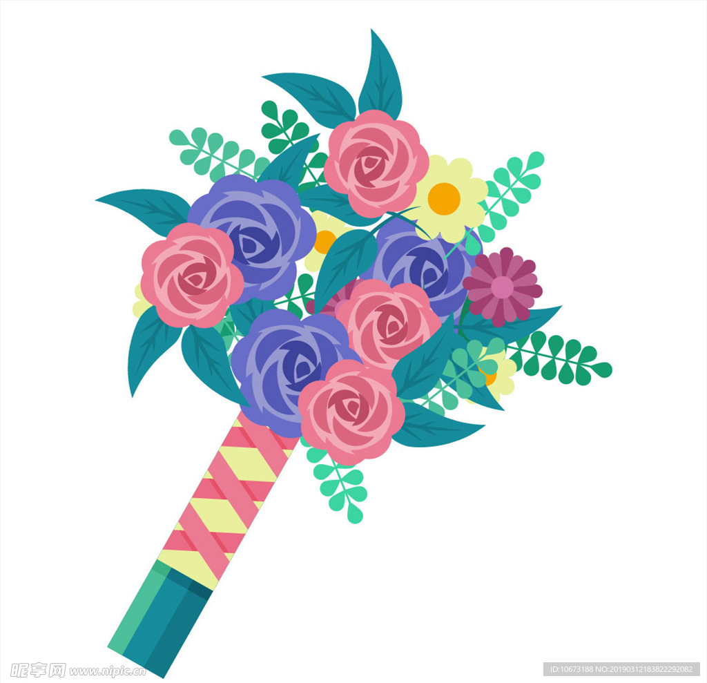 卡通花束