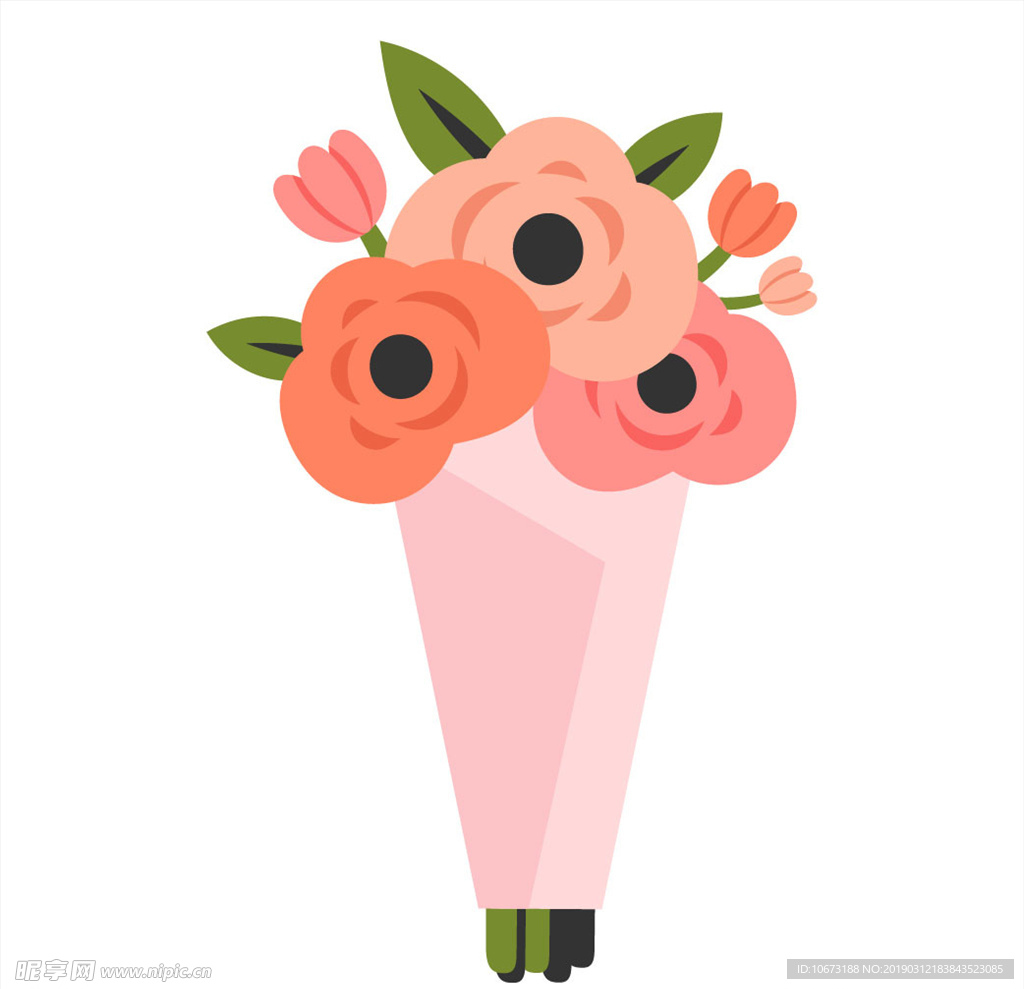 卡通花束