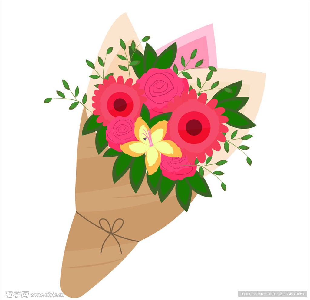 卡通花束