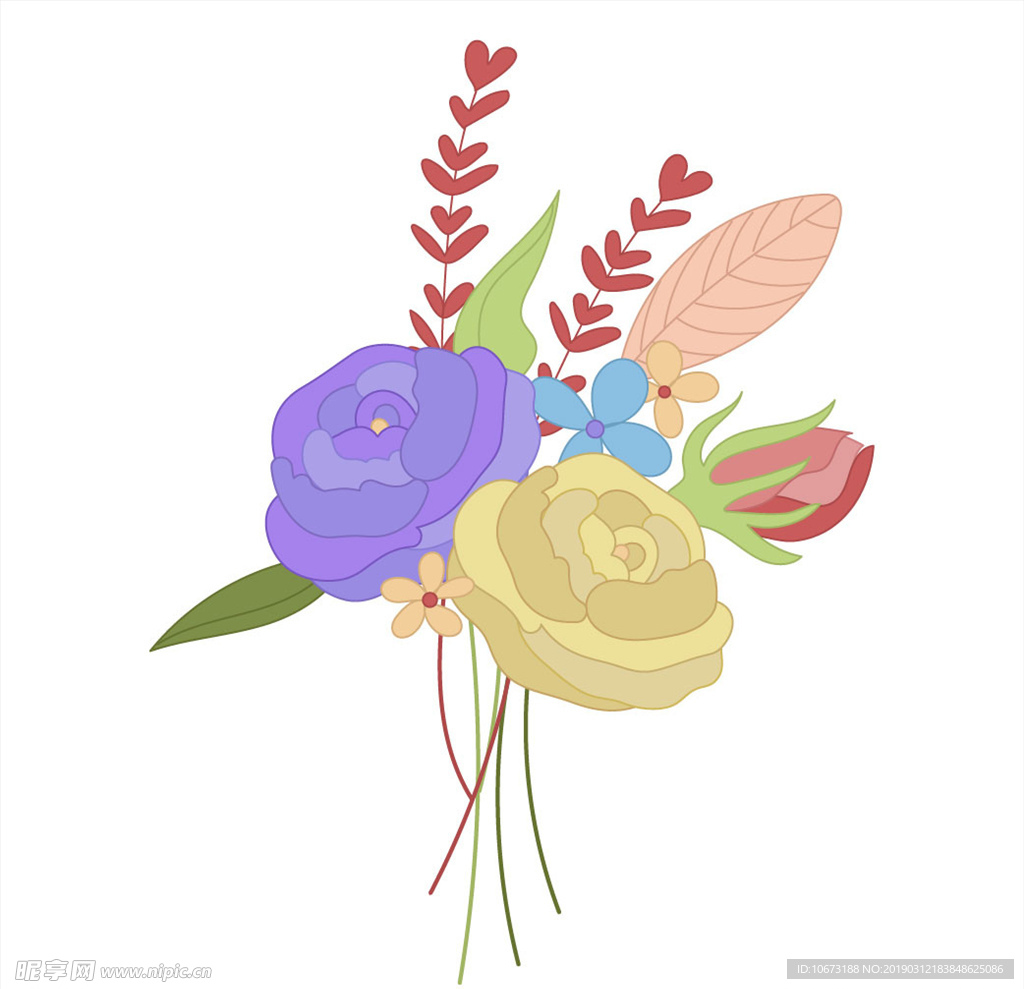 卡通花束