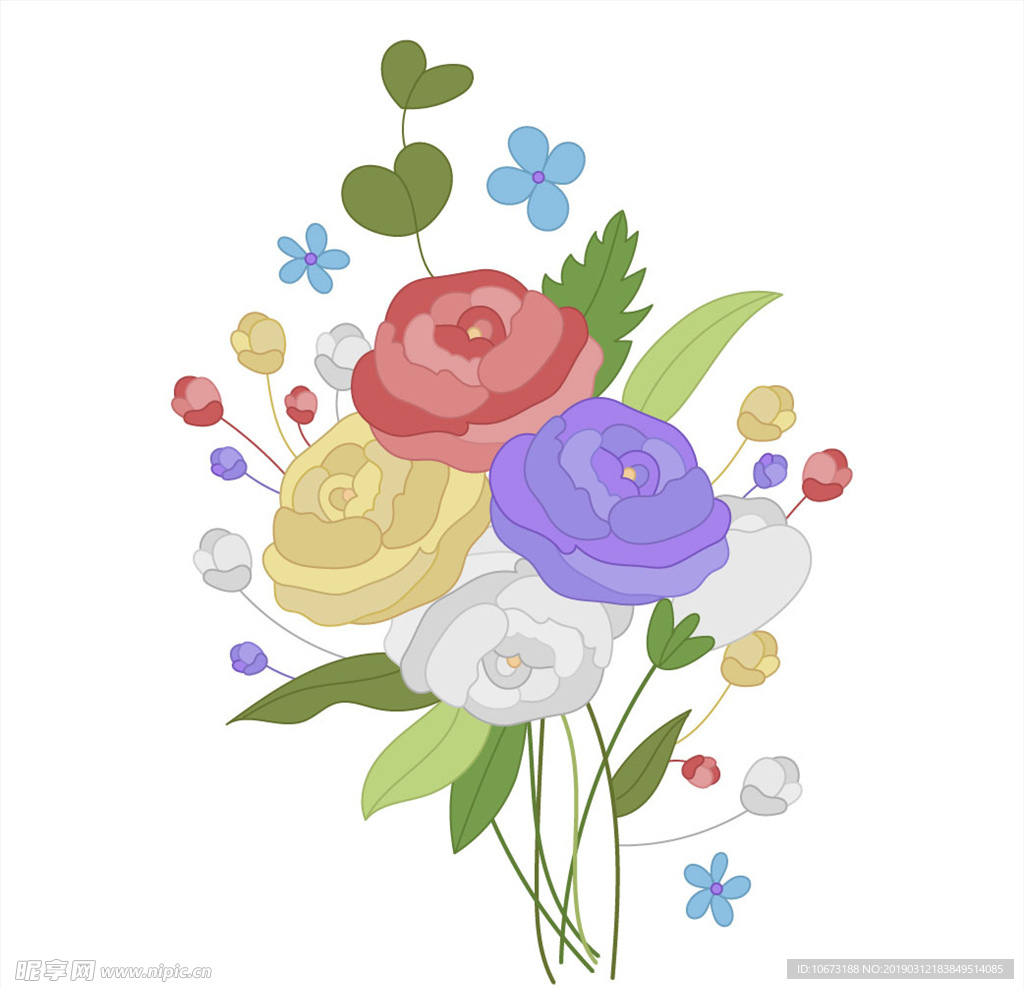 卡通花束