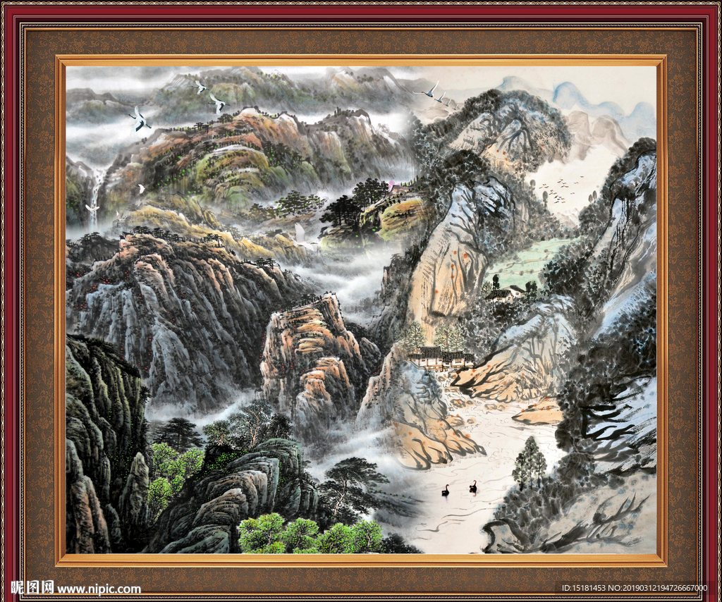 巨幅山水画