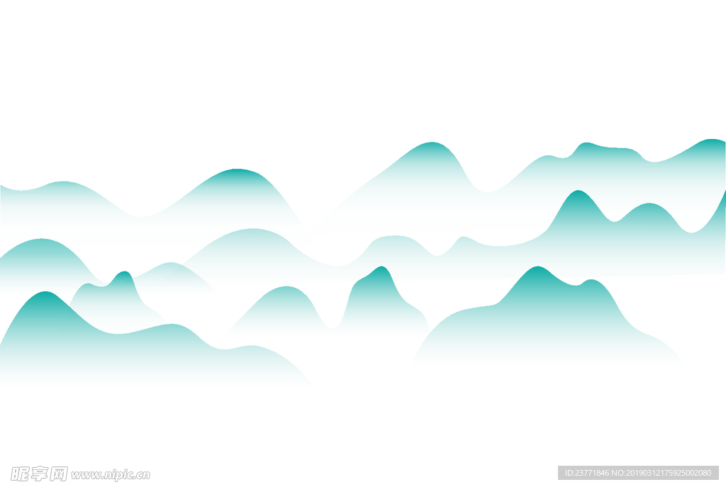 水墨山