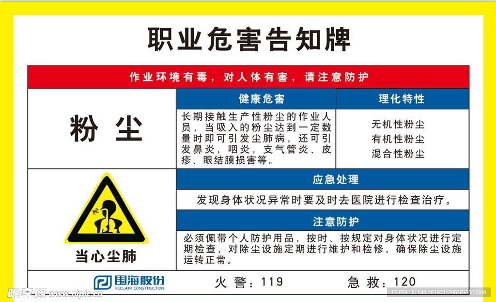 职业危害告知牌