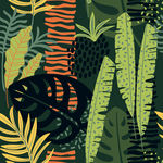 热带植物平铺背景图